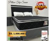 Somier REAL -COLCHON VOLTEABLE matrimonial REFORZADO P/85 KG X LADO SOLO : 1MILLON DE GS !