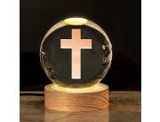 Lampara de Cristal 3D Cruz