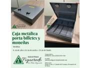 Caja metalica con porta billetes