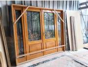 Puertas Artisticas en Madera Cedro. Variedad de medidas y modelos.Diseños en hierro.