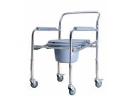 Silla Sanitaria Plegable con Ruedas D40 – Compacta, Segura y Fácil de Trasladar