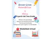 Clases de refuerso de Matemáticas y Física