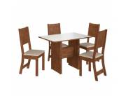 JUEGO DE COMEDOR ABBA EVORA 4 SILLAS 10060
