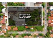 TERRENO COMERCIAL DE 5.796 M2 EN ASUNCIÓN BARRIO VISTA ALEGRE SOBRE TTE. ALCORTA