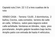 Venta de casa de calle a calle sobre Las Palmeras asfaltado Capiata Ruta 2 km22 1/2