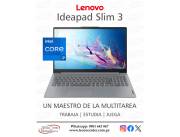 Notebook Lenovo Ideapad Slim 3 Intel Core i7. Adquirila en cuotas!
