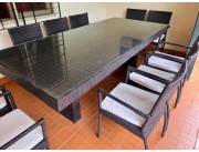 Juego de rattan para jardín