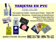 CREDENCIALES TIPO TARJETA DE CREDITO (PVC)