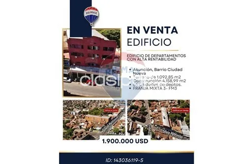 Edificio-Venta-PY Asunción Ciudad Nueva — foto 2