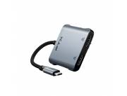 ADAPTADOR FTX FTX-CM2H8K-AG USB-C/4 EN 1 2HDMI/USB-A/USB-C 8K/GRIS
