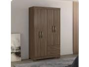 ROPERO 4 PUERTAS 2 CAJONES NT5005 NOTAVEL NOGAL TREND