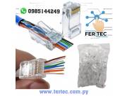 FICHA CONECTOR RJ45 PASANTE CAT6E XL-403 100 UNIDADES