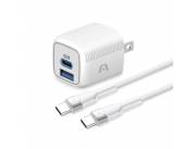 CARGADOR ARGOMTECH ARG-AC-0155WT TYPE C+USB