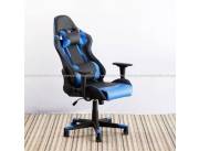 SILLA GIRATORIA GAMER RESPALDO ALTO 100K AZUL