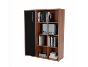 ARMARIO ALTO 120 PREMIUM K PUERTA CON NICHO IZQUIERDO STAR NOCE | NEGRO