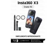 Cámara de acción Insta360 X3 Creator Kit. Adquirila en cuotas!