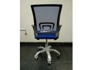 SILLA GIRATORIA TELA MESH 90 KG (61AZ) AZUL