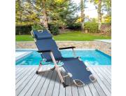 REPOSERA PLEGABLE Y RECLINABLE AZUL