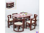 JUEGO DE COMEDOR 6 SILLAS ALASKA