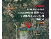 TERRENO DE 2746 M2 PARA ESTACIÓN DE SERVICIO O LOCAL COMERCIAL EN ESQUINA EN SAN BER