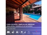 Vendo en el centro de Aregua hermosa Casa Quinta amoblada.