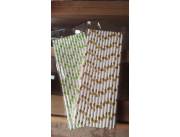 PAJITAS DE PAPEL ECOLOGICAS A MOTAS