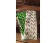 PAJITAS DE PAPEL ECOLOGICAS DISEÑO CACTUS Y BAMBOO