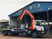 Scania 124c 420 8x4 gancho y grua