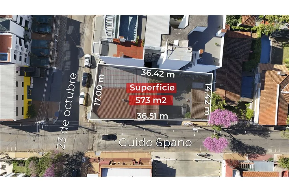 VENDO TERRENO 573 M2 ESQUINA SGUIDO SPANO ESQ,23 DE OCTUBRE- VILLA MORRA — фото 2