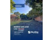 VENDO TERRENO EN BARRIO SAN JOSÉ PARA DUPLEX O PRIMERA VIVIENDA
