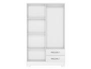 ROPERO MODERNO 4 PUERTAS 2 CAJONES NT5005 BLANCO