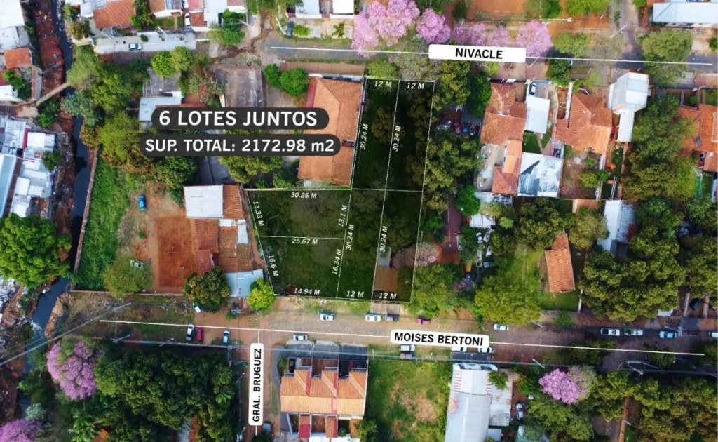 VENDO 6 LOTES JUNTOS EN LAMBARÉ, IDEAL PARA DESARROLLO INMOBILIARIO — foto 3