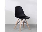 SILLA FIJA EAMES – 90 K (PATAS FINAS) NEGRO XPLAST 648*