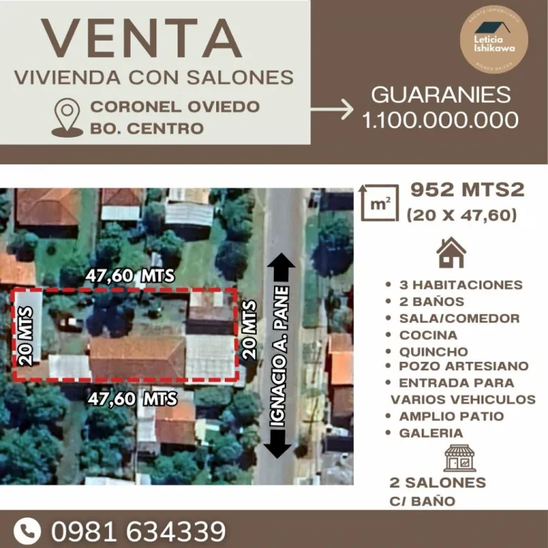 OPORTUNIDAD ÚNICA EN CORONEL OVIEDO – VENTA DE RESIDENCIA + SALONES EN PLENO CENTRO — foto 2