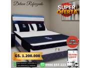 Cama Sommier Deluxe Reforzado 120kg por lado