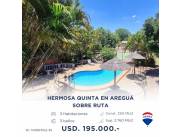 HERMOSA QUINTA EN AREGUA SOBRE RUTA