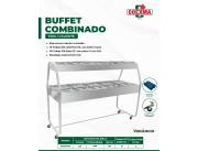 BUFETERA COMBINADO VENANCIO CALIENTE 10 BACHAS Y 5 BACHAS FRIO GEL PARA ENSALADA EAD10T5TX