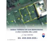 VENDO TERRENO EN SAN BERNARDINO A UNA CUADRA DEL LAGO