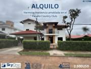 ALQUILO CASA AMOBLADA! En el Paraná country club.