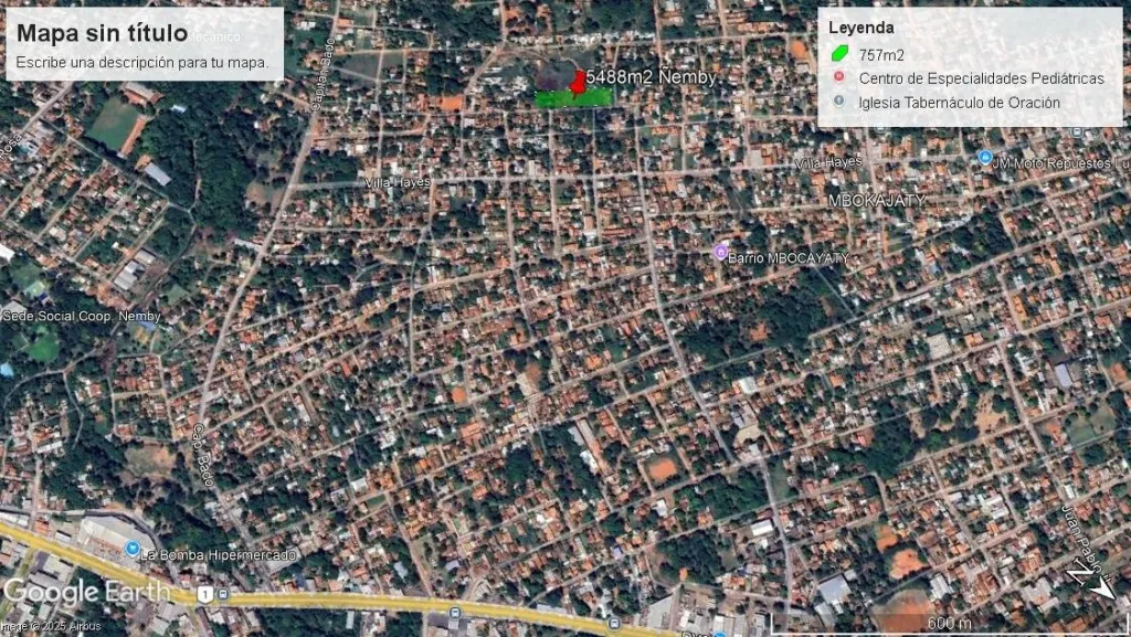 VENDO IMPORTANTE TERRENO DE 5488 m2 EN ZONA CÉNTRICA DE ÑEMBY — foto 2
