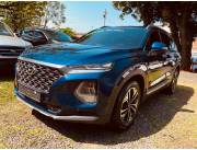HYUNDAI SANTA FE AÑO 2019 COLOR AZUL, OFRECE CLASS MOTORS.