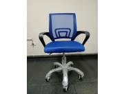 SILLA GIRATORIA TELA MESH 90 KG (61AZ) AZUL