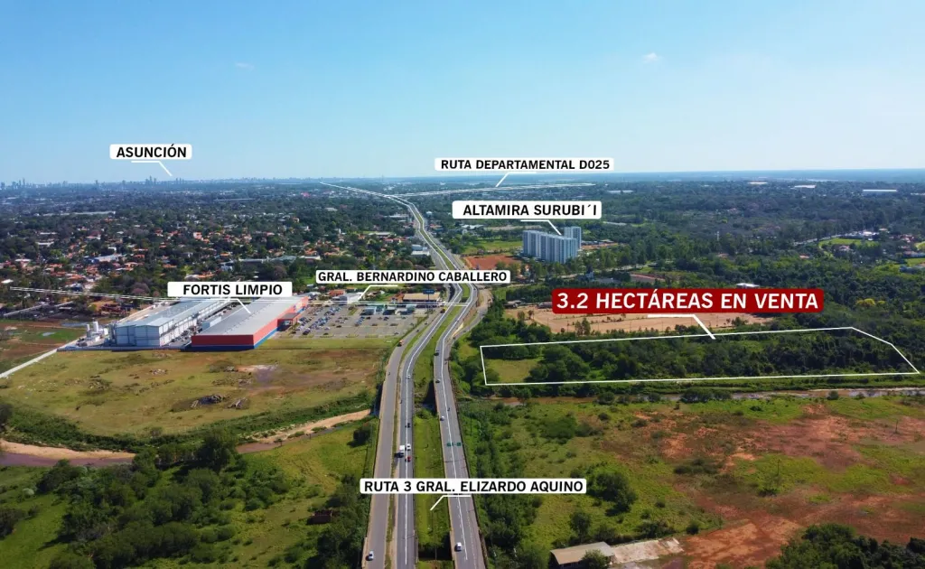 Vendo 3,2 Hectáreas en Mariano Roque Alonso, Zona Fortis — foto 2