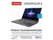 Notebook Lenovo Legion Slim 5 Intel Core i5. Adquirila en cuotas!