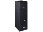 ARCHIVERO 4 CAJONES 15MM NEGRO (M01549)
