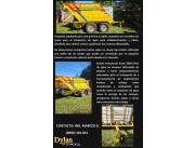 TRAILER REFORZADO DOBLE EJE Y 2 TANQUES PARA 2.000 LITROS.