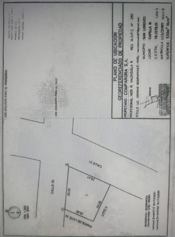 VENTA DE TERRENO EN ESQUINA – SAN LORENZO (zona Palacio de Justicia) — foto 3