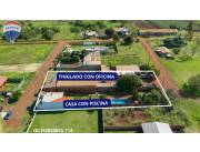 Depósito con vivienda en amplio terreno en Minga