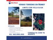 VENDO TERRENO EN EL LIMITE DE VILLA ELISA Y ÑEMBY