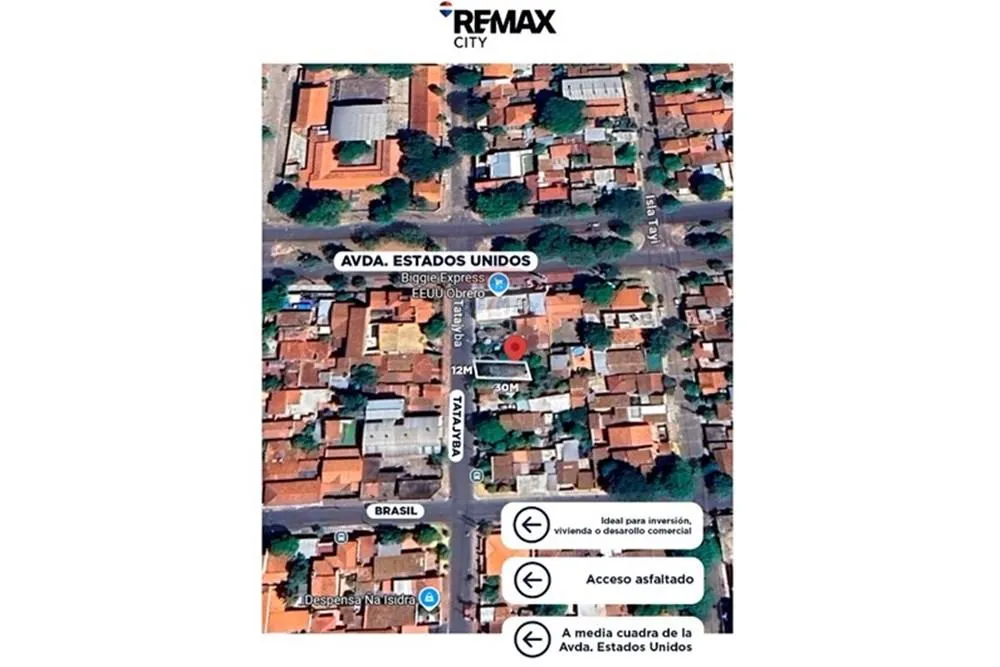 EN VENTA Terreno en esquina sobre Calle Tatajyba y Av. Estados Unidos — foto 2